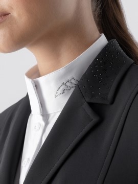 ELYSSA STRASS - black women's competition jacket with rhinestones details