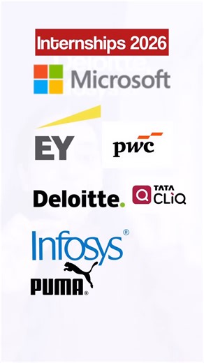 Jhanvi on Instagram: "Comment “Intern” to get the link to this collated list if internships in your DMs. Includes internships in-office and remote from Microsoft, Deloitte, EY, PwC, Infosys, Citi Bank, Tata Cliq, Puma, & Phillips. . . . #internship #intern #internlife #student #internships"