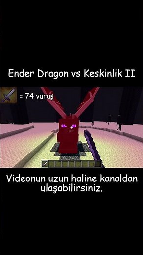 Ender Dragon vs Keskinlik II Tüm Kılıçlar! (Minecraft Testi) #minecraft #gaming #minecraftshorts