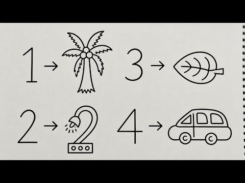 Easy Drawing Ideas for Beginners | 1-10 Simple Things to Draw Step by Step