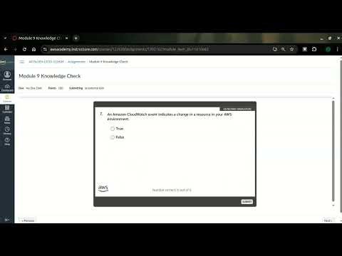 Module 9 Knowledge Check | Monitoring and Security