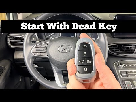 How to Start HYUNDAI SANTA FE With Dead Remote Key Fob Battery 2021 - 2023 No Smart Key Detected