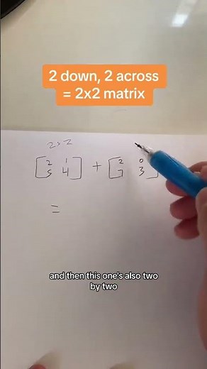 How to Add Matrices #shorts