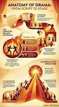 Elements of Drama|Infographic Explanation of Plot And Structure #elements of drama #literature#viral