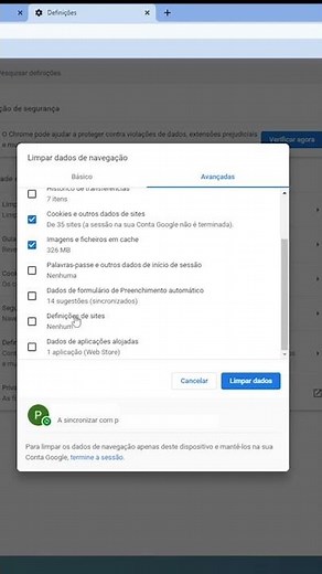 COMO LIMPAR O CACHE E COOCKIES DO NAVEGADOR GOOGLE CHROME #shorts