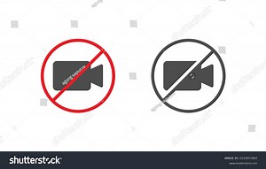 No Video Stop Video Icon Sign Stock Vector (Royalty Free) 2232957683 | Shutterstock