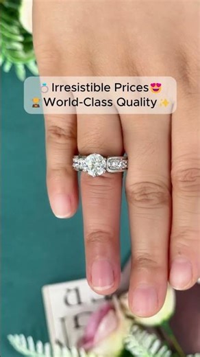 Round Moissanite Triple Channel Set Engagement Ring #moissanitering #luxury #traveltips