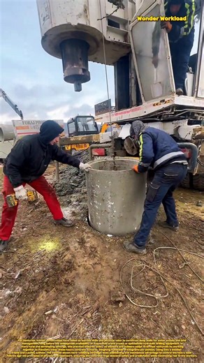 Manual Well Construction: How Workers Combine Leverage To Lower Heavy Concrete Rings