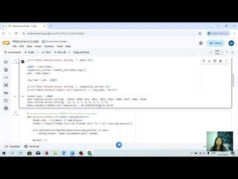 Membuat program pseudocode bubble sort mata kuliah komputasi paralel