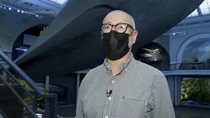 "It’s a little disorienting once you get above 20 feet. But it's also a lot of fun." The iconic blue whale at The American Museum of Natural History in New York is undergoing its annual cleaning. | AP