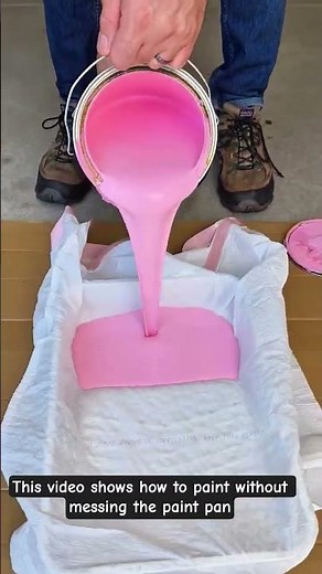 PRO PAINTER SECRET: Stop Buying Paint Tray Liners! (Plastic Bag Trick)