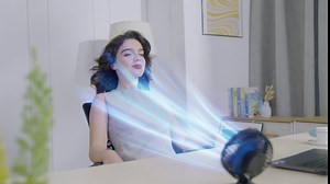 Gaiatop USB Desk Fan, Small But Powerful, Personal Portable Quiet 3 Speeds, Adjustable Mini Table Desktop fan for Cooling Home Office Car Summer Travel Gifts Light blue