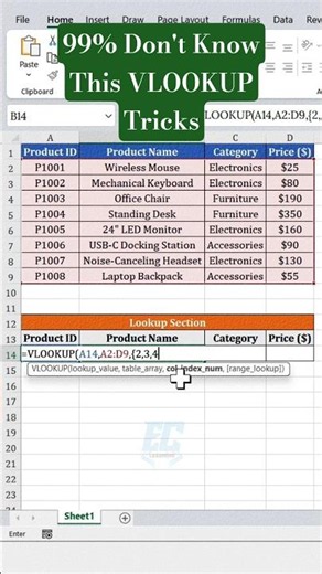 99% of Excel Users Don't Know This VLOOKUP Trick