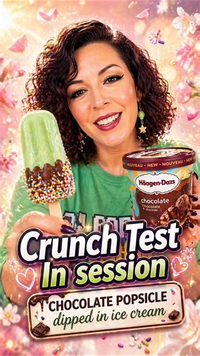 Crunchy Chocolate Popsicle Dipped In Ice Cream
