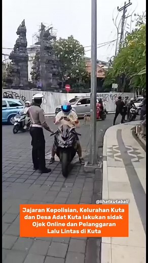 10K views · 1.2K reactions | Meluas! Sidak penertiban Ojek Online kali ini menyasar Kelurahan Kuta, dimana hari ini jajaran Polresta Denpasar, Polsek Kuta, Kelurahan Kuta, dan Desa Adat Kuta laksanakan giat sidak penertiban lalu lintas di simpang Pasar Seni Kuta. Adapun sidak ini menyasar pemeriksaan legalitas (aplikasi terdaftar) para Ojek Online, kegiatan ini juga penertiban pelanggaran lalu lintas para pengguna jalan lainnya. Sr. Ist. | Lihat Kuta Bali | Facebook