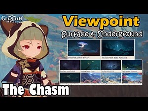 10 Viewpoint ( Titik Panorama ) Locations Genshin Impact The Chasm Surface & Underground