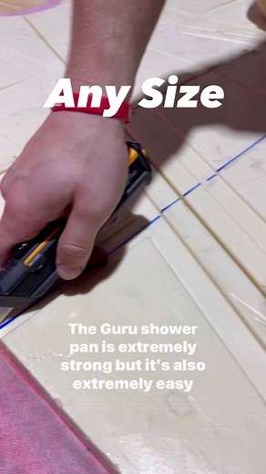 99K views · 798 reactions | GURU USA shower pan can be cut to any size you want and still be covered by the warranty. #diy #work #home #homeimprovement #homerenovation #bathroomremodel #bathroomdesign #hardwork #realestate #construction #contractor #carpenter #tile #tileinstallation | Misha Panchishak | Facebook