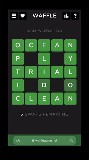Waffle #824 - Apr 24, 2024 Solution