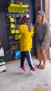 Super impressed with the new @ryobi_canada link system! You can customize your space with a variety of attachments! Case man has successfully filled up his space with all kinds of things that he found around the shop, including one single glove 😂 we had so much fun right up until bed time last night arranging and rearranging the placement of the attachments so it fit our tools exactly the way we wanted them! It was the perfect project to step into more bigger builds, I am finally organized!!!! 