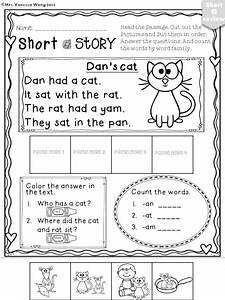 Phonics Short Vowel Activities and Worksheets Short A - Etsy