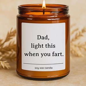 Fathers Day Gift Dad Light Fart Candle, Father's Day Gift, Gift From Kids, Personalized Gift, Gift for Dad, Gift for Grandpa - Etsy