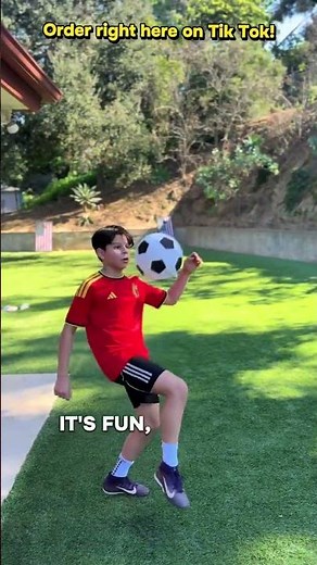 How can a kid be this good?? You can develop your soccer skills right in the living room! Order now