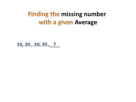 Average and Missing Number