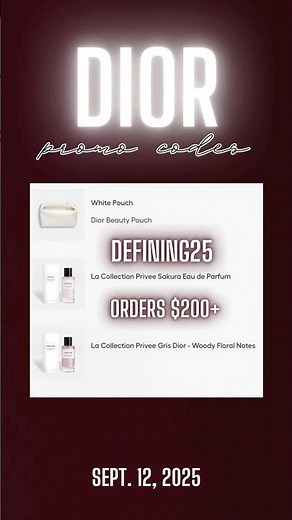 New Dior Promo Codes for September 💃🏻 #diorbeauty #dior #makeup #promocode