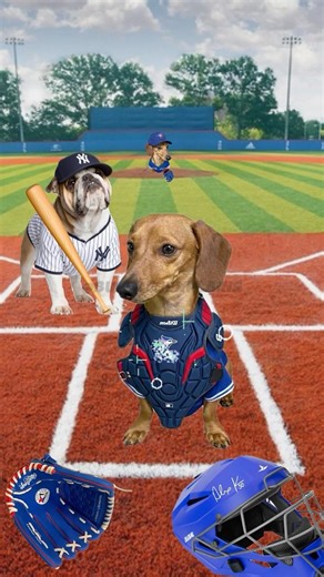 She Tried Catching a Fastball (Bubbles Tries) #MLB #Baseball #Fastball #FunnyDog #Comedy