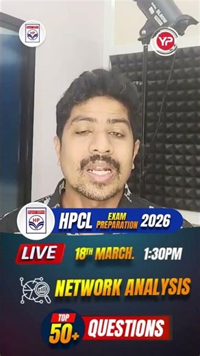 Top 50+ Network Analysis Questions 🔴 LIVE for HPCL 2026 | CBT Exam Preparation