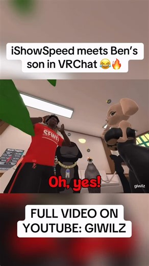 Giwilz on Instagram: "Ben returns to troll Speed 😂 #ishowspeed #speed #vrchat #funny #trolling #fyp #youtube #viral #instagram #reels"