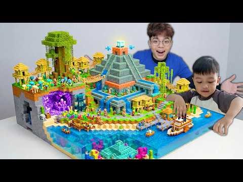 Can a 2-Year-Old Build Lego? Thang Te Te Guides Elephant in Building a Lego Water Slide.