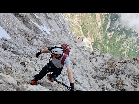 Terrifying climb up Tofana di Rozes (Dolomites) - Via Ferrata Giovanni Lipella