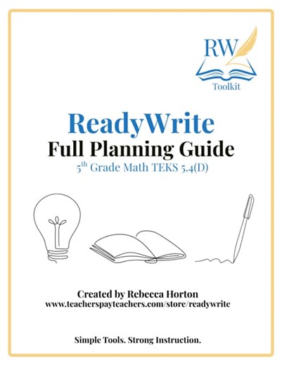 TEKS 5.4(D) Math Planning Guide | Compare Additive and Multiplicative Patterns