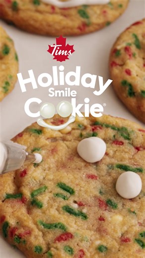 Sweeten your season and someone else’s too. Grab your Holiday Smile Cookie now. | Tim Hortons