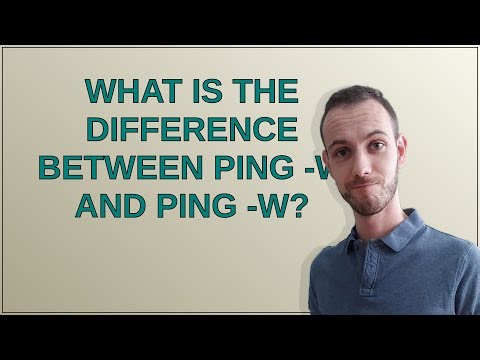 Unix: What is the difference between ping -w and ping -W?