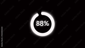 Smooth Loading animation on a black background. Loading wheel animation. loading icon animation. Loading Circle Video with Glow