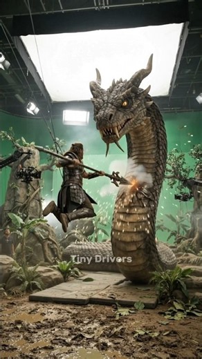 Giant Dragon Snake vs Hero 🐍⚔️ | Behind the Scenes