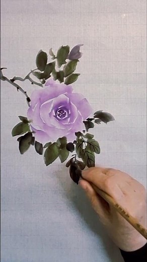 장미꽃 그리기 쉬운 꽃그림 문인화 동양화 수묵담채화