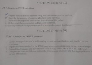 SECTION-B [Marks 10]Q2. Attempt any FOUR questions.Explain ... | Filo