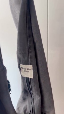 Black Denim Hobo Bag, Recycled Jeans, Inside-out Construction, Leather Cat Charm - Etsy