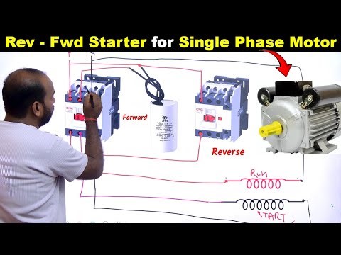Single Phase Forward Reverse Starter | Complete Power & Control Wiring Step-by-Step
