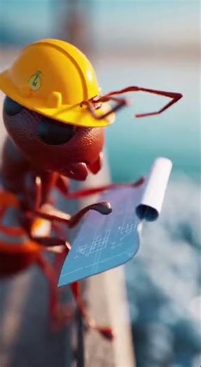 Giant Ants Building the Famous Jiaxing Shaoxing Sea Bridge 🐜🌉 AI Mega Engineering 🔥 #viral #shorts