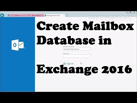 Create Mailbox Database in Exchange 2016