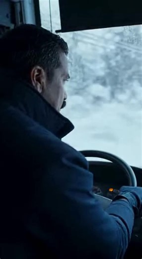 Bus Driver Struggles in Snowy Weather Conditions