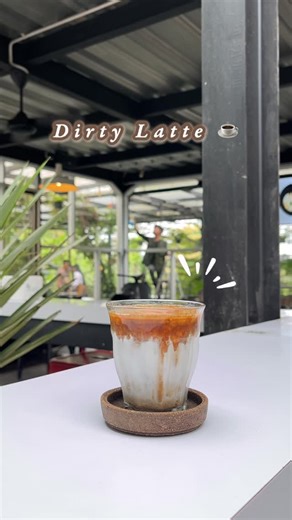 Asimetri Kopi on Instagram: "Simple, bold, and creamy. Dirty Latte di Asimetri ☕️✨ 📍 Asimetri Kopi Jl. Gor Pakansari 🕓 Open every day Mon–Thu 09.00–23.00 | Fri–Sun 09.00–24.00 #dirtylatte #asimetrikopi #coffeeshopindonesia"