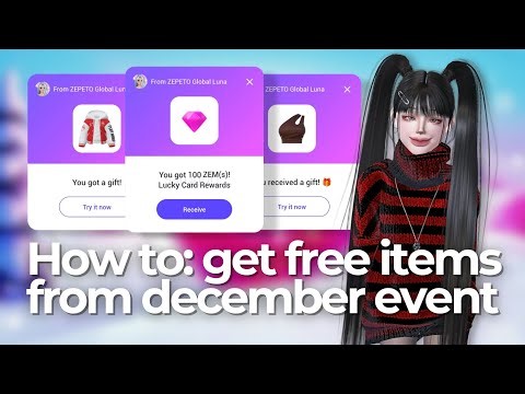 HOW TO: GET FREE ITEMS & ZEMS FROM DECEMBER (SUNTORY SPORTS, LUCKY CARD, 2025 TREND) EVENT ZEPETO