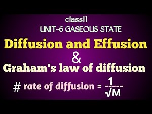Diffusion and Effusion | Graham's law of diffusion | tamil | Gaseous state