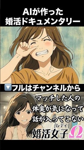 AIアニメ【婚活女子Ω】OP「姿が見える前に鼻が察していた」#アニメ #AI #婚活 #マッチングアプリ #婚活あるある
