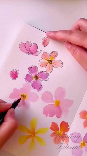 #acrylic #flowerbouquet #colorful #flowerlovers #artwork #brush | Painting Tutorial